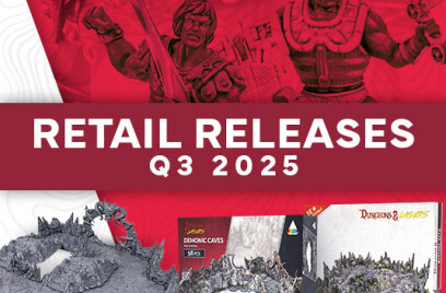 Q3 2025 Retail Releases: New Terrain & Miniatures for Dungeons & Lasers and Masters of the Universe: Battleground