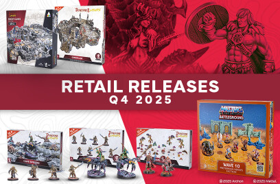 Q4 2025 Retail Releases: New Terrain and Miniatures for Dungeons & Lasers and Masters of the Universe: Battleground